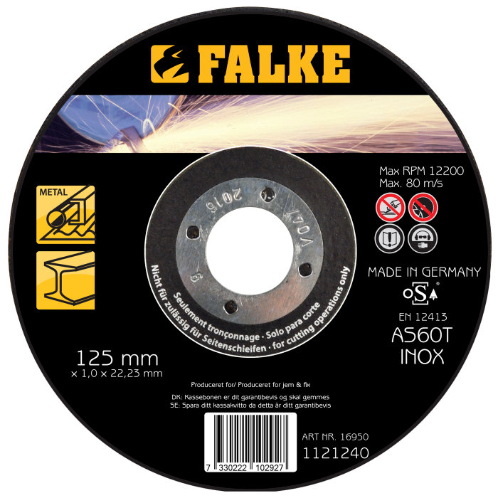 Kapskiva 125 mm Stål Falke